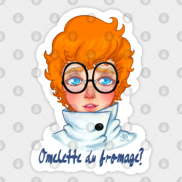 Omelette du fromage Sticker by 3lue5tar.Fanart.Shop